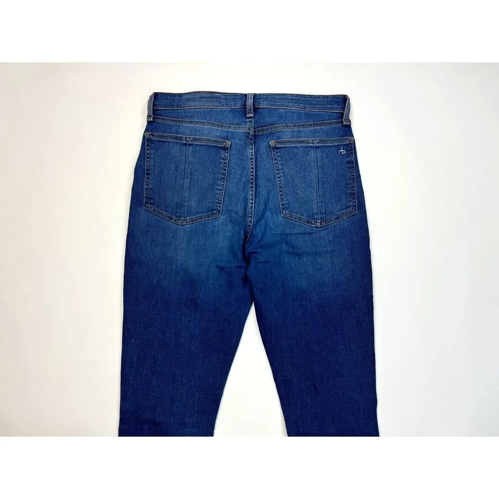 RAG & BONE Nina High Rise Ankle Skinny Jeans Camden Women 32 EUC Stretch‎ Cotton